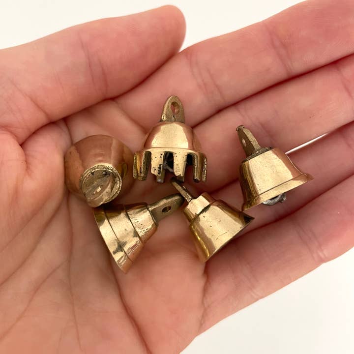 fort & field - Wholesale Bell - 7/8" mini brass claw and flared bells w/ metal striker2