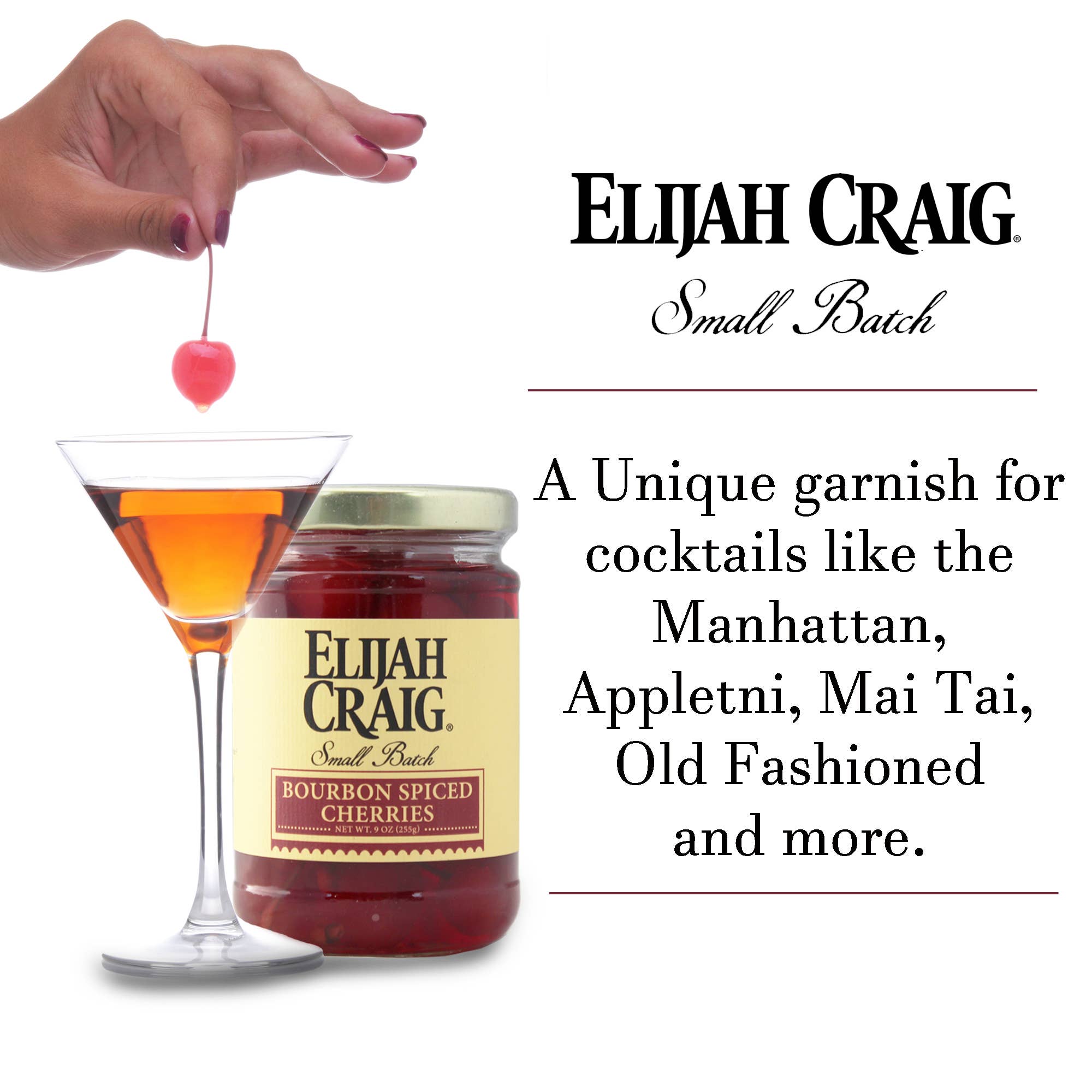 Bourbon Country Products - Wholesale Cocktail Mix/Syrup - Elijah Craig Bourbon Spiced Cherries3