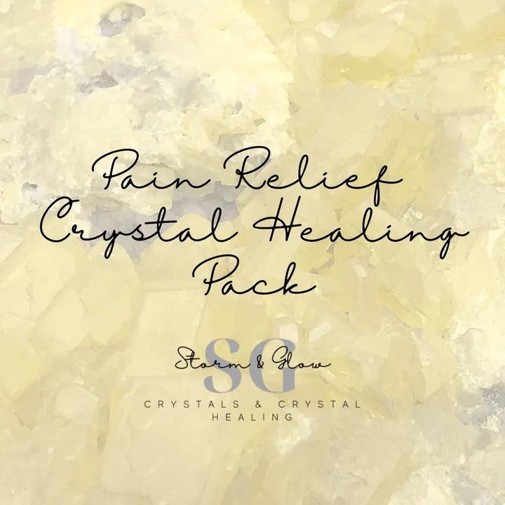 Pain relief crystal healing pack for wholesale by Storm & Glow Crystals Ltd