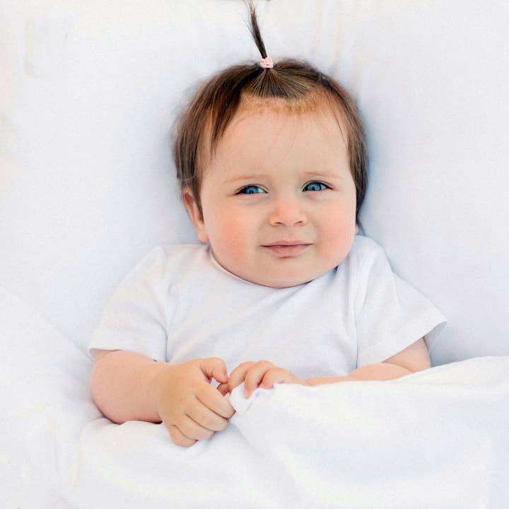 Summerville organic - Wholesale Cot/Crib Sheets - Organic Flat Sheet Cotton Sateen Junior White1