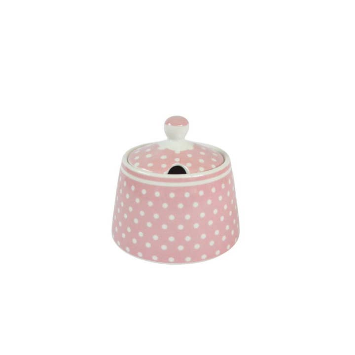 Isabelle Rose - Wholesale Food storage container - Sugar pot Polka dots pink Isabelle Rose