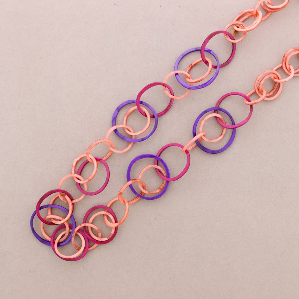 Sonata – Colar de elos e correntes por atacado – Colar longo de resina com elos duplos1