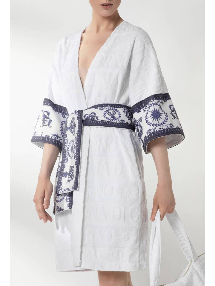 Luna Di Giorno – wholesale Morgonrock - Dam – Kimono morgonrock i bomullsfrotté1