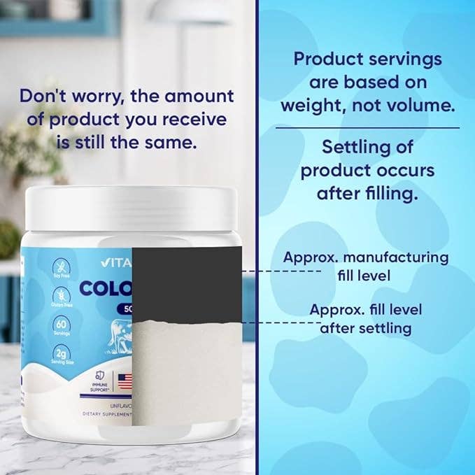 Vitamatic - Wholesale Oral Supplement/Vitamin - Vitamatic Bovine Colostrum Powder |50% Highest IgG| 120 Gram6