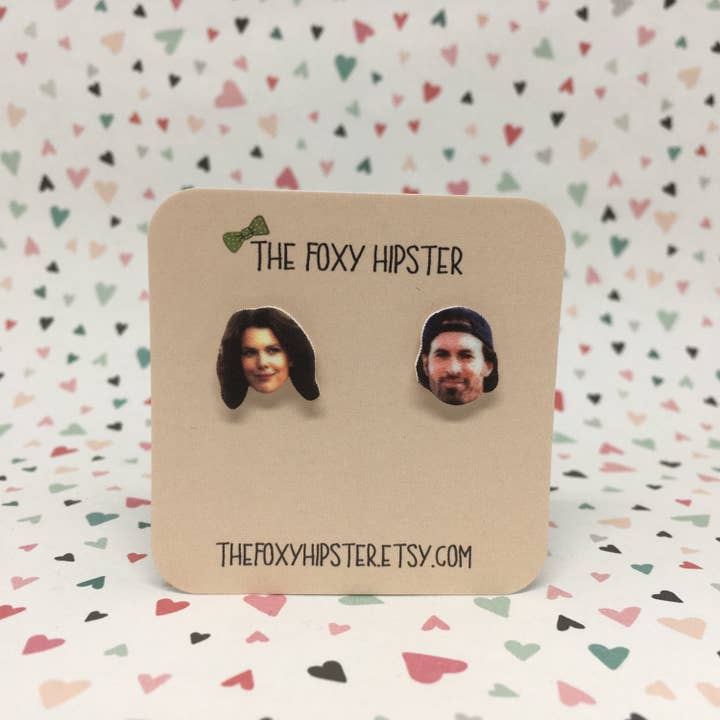 The Foxy Hipster - Wholesale Stud/Post Earrings - Luke and Lorelai Stud Earrings