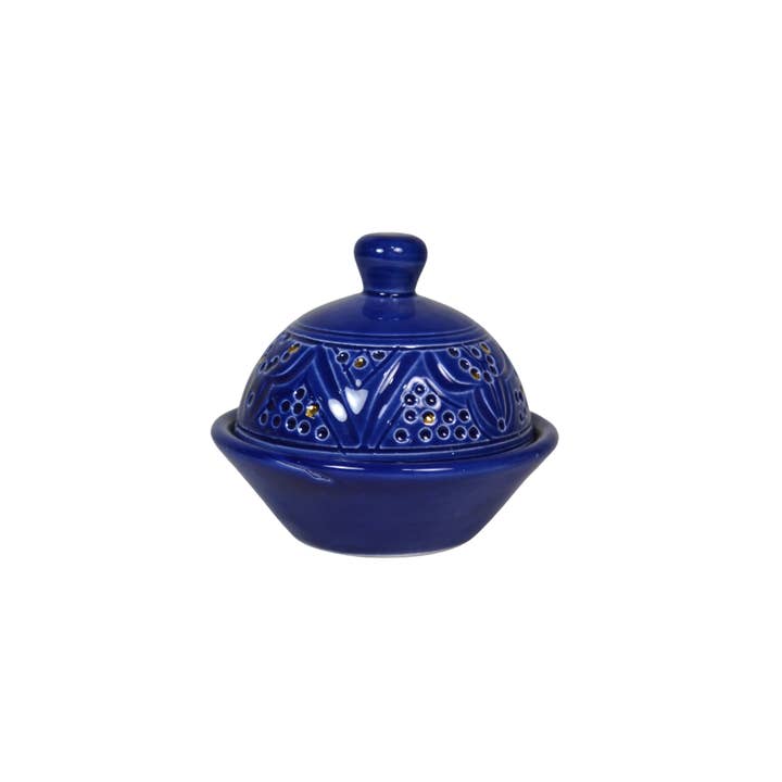 Chabi Chic – Engroshandel Krukke – Majorelle blå præget smørfad x1 & Fassia Lilas x1