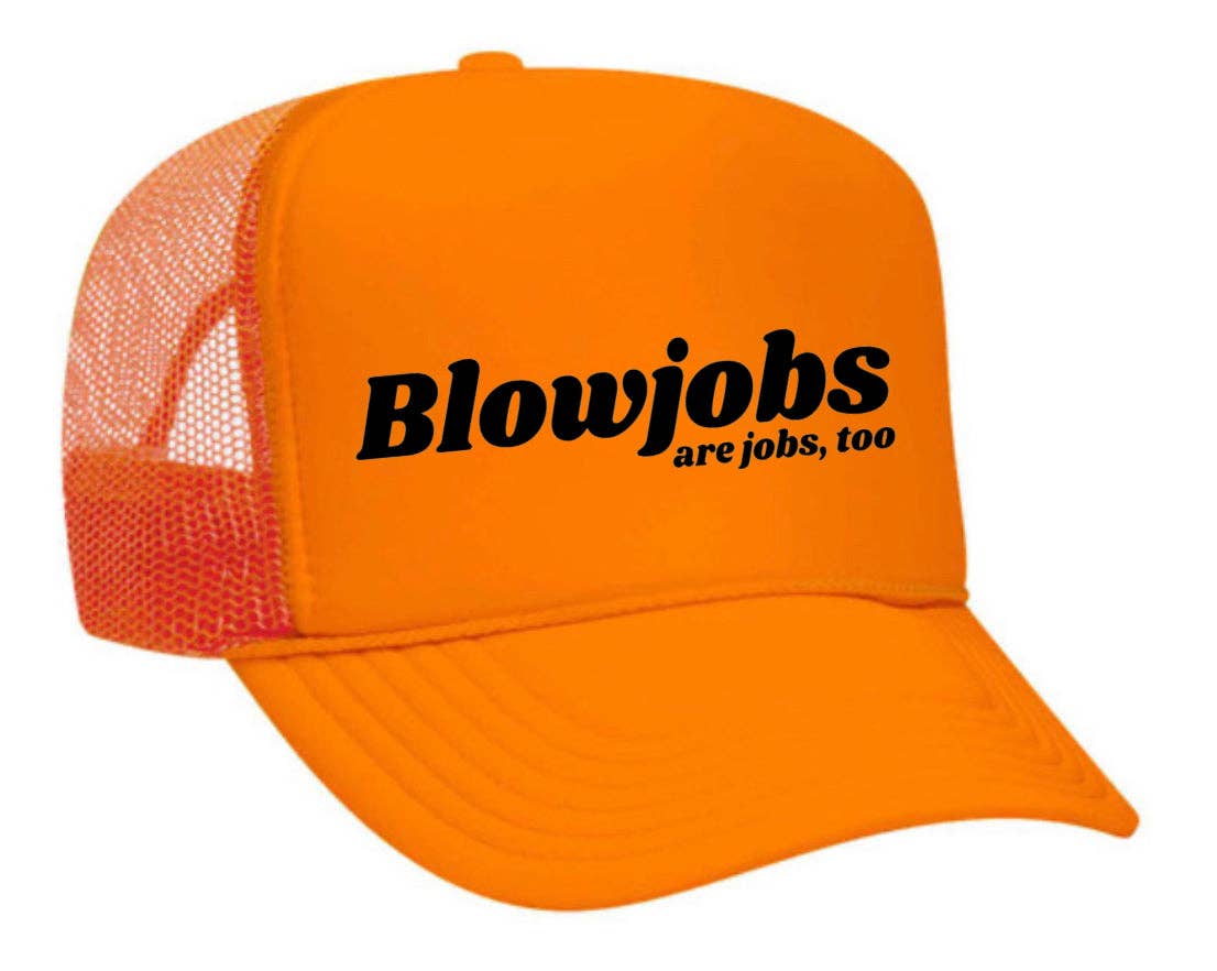 Inappropriate Trucker Hats - Wholesale Trucker Hat - Women's - Blowjobs Are Jobs, Too Trucker Hat7