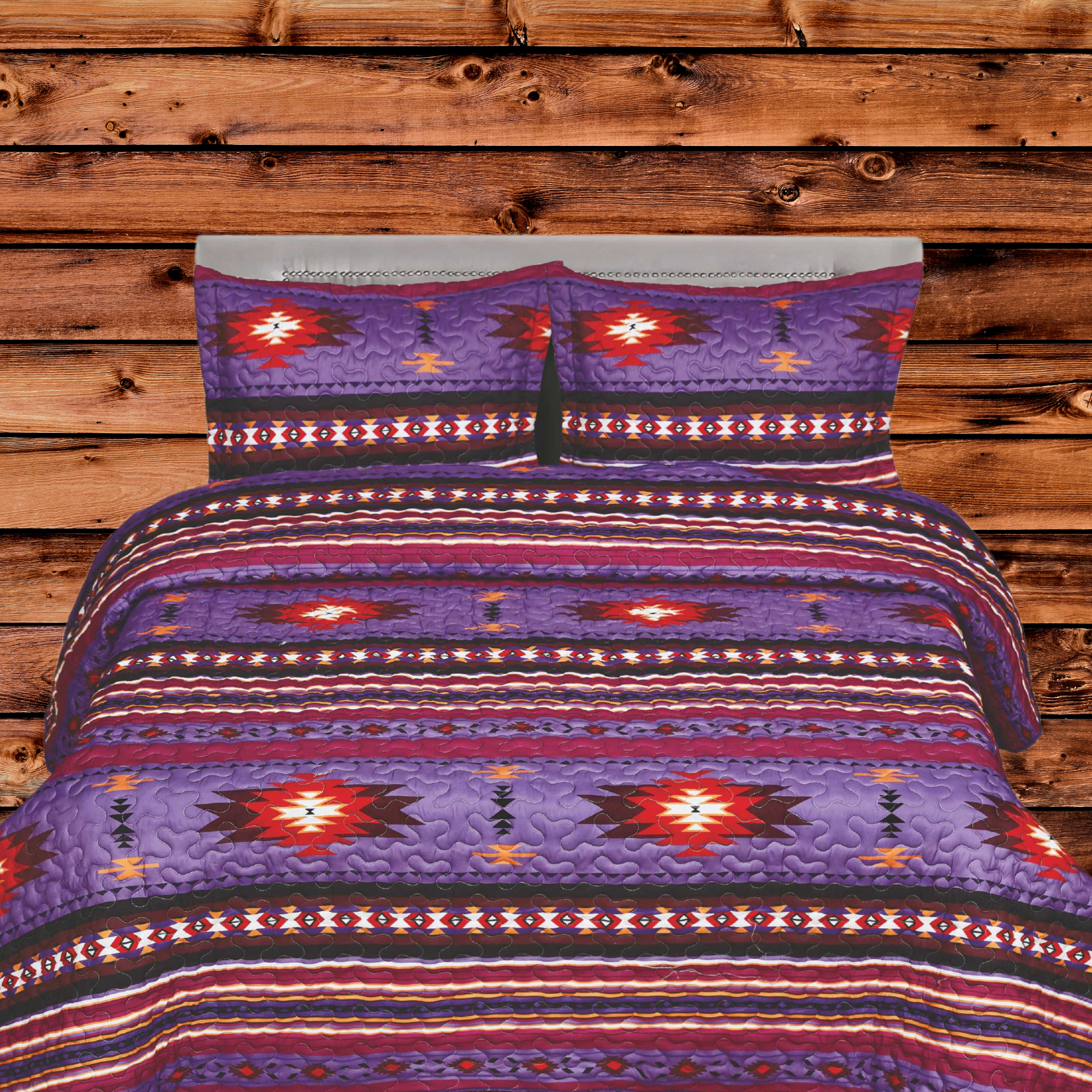 Unidos Collection - Wholesale Bedding Set - Unidos Collection™ Laredo Quilt 3pc Set (Group 2)3