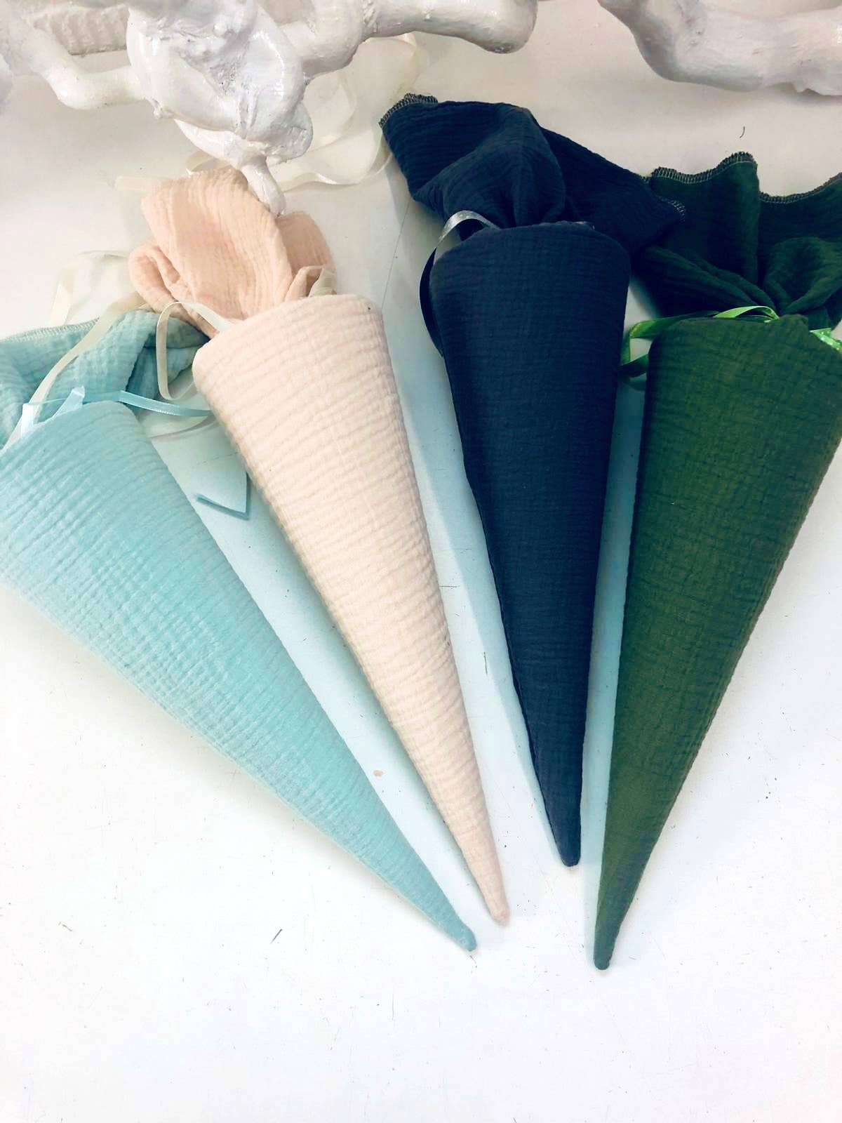 Küstenfieber® - Vente Coffrets cadeaux - Petit cône d'école en mousseline sur mesure, 35 cm, plusieurs couleurs9