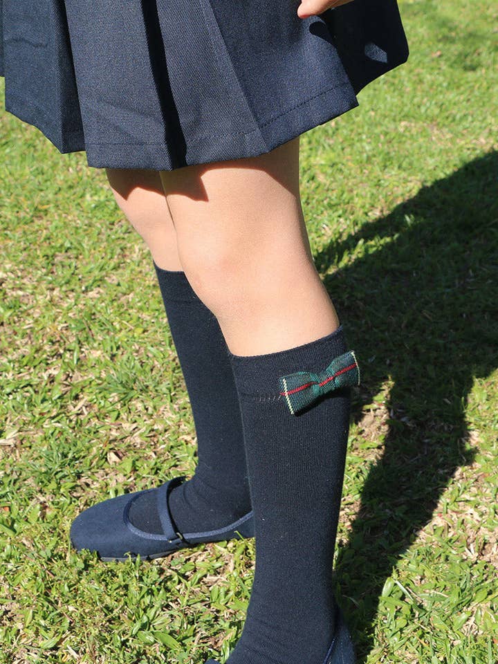Meisjessokken - Açor - Marineblauw met strik voor wholesale door KIKI & GU