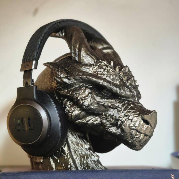 Telefonställ med drakhuvud – unikt och handgjort för wholesale av 3DijkstraFinds