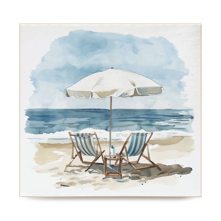 Second Nature by Hand - Wholesale Tafelbladdecoratie - Strandstoelen Decoratief Houten Blok0