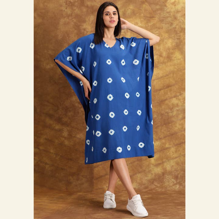 Sapphire Blue Kaftan Dress for wholesale by HeritageModa