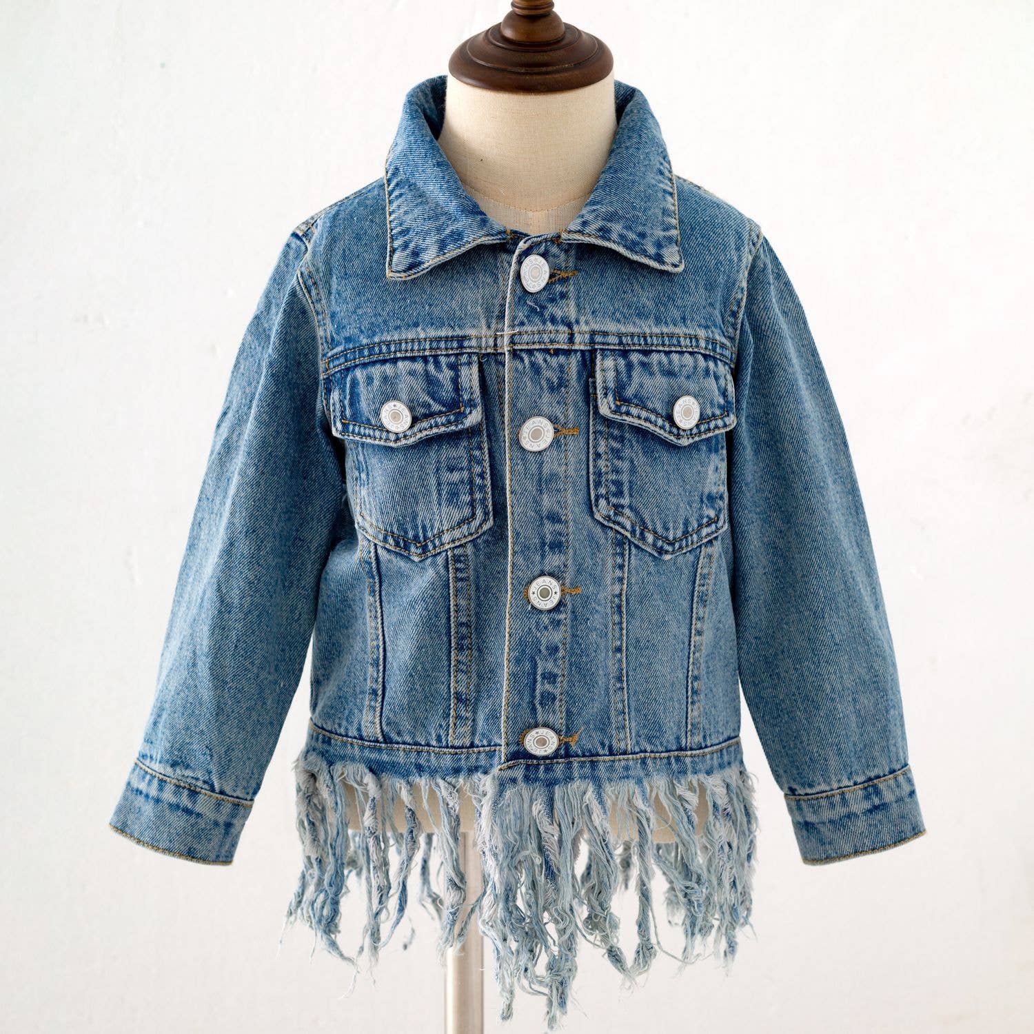 Clover Cottage - Wholesale Denim Jacket - Kids - Fringe Jean Jacket3