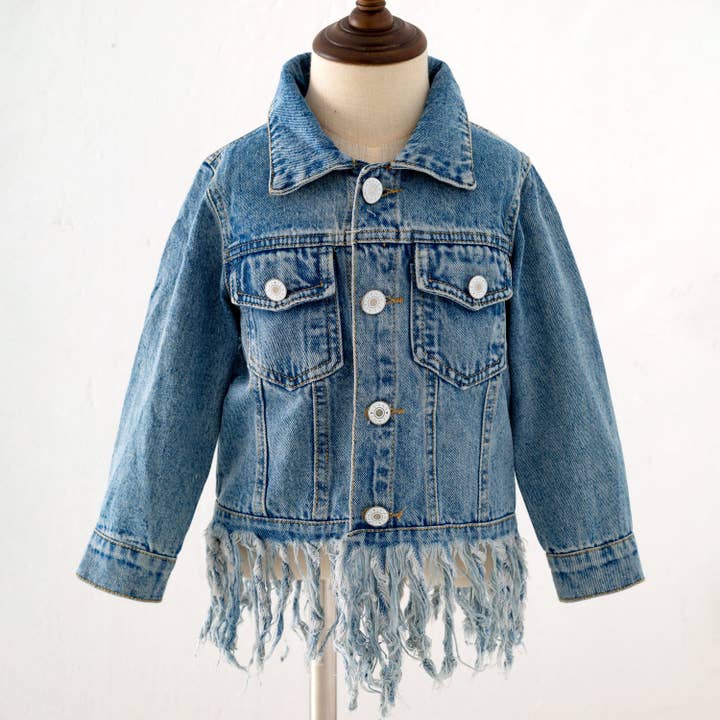 Clover Cottage - Wholesale Denim Jacket - Kids - Fringe Jean Jacket3