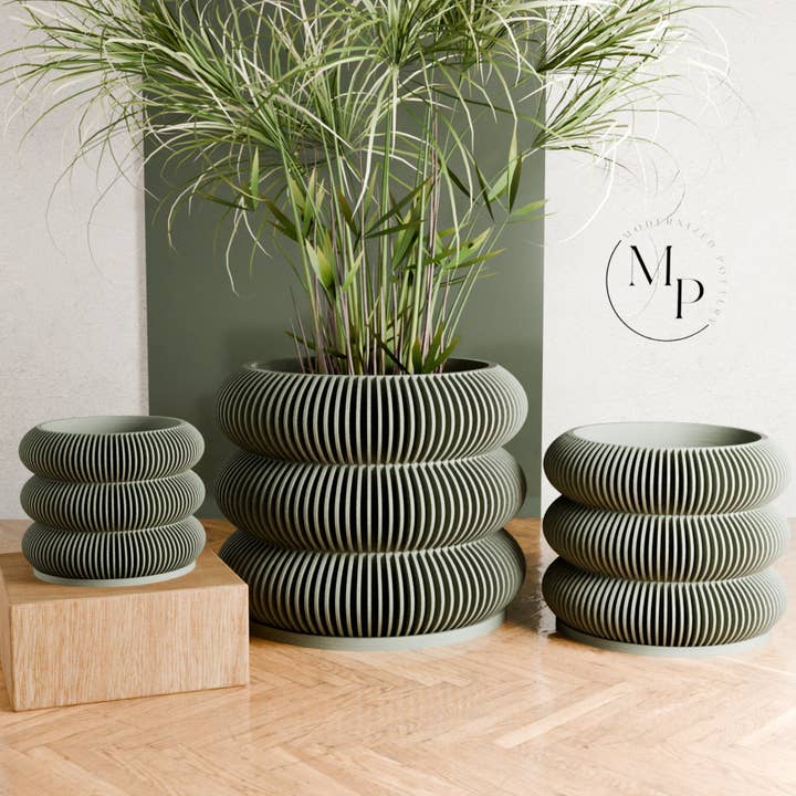 Modernized Pottery - Wholesale Plant Pot - Triple BUBBLES Planter1