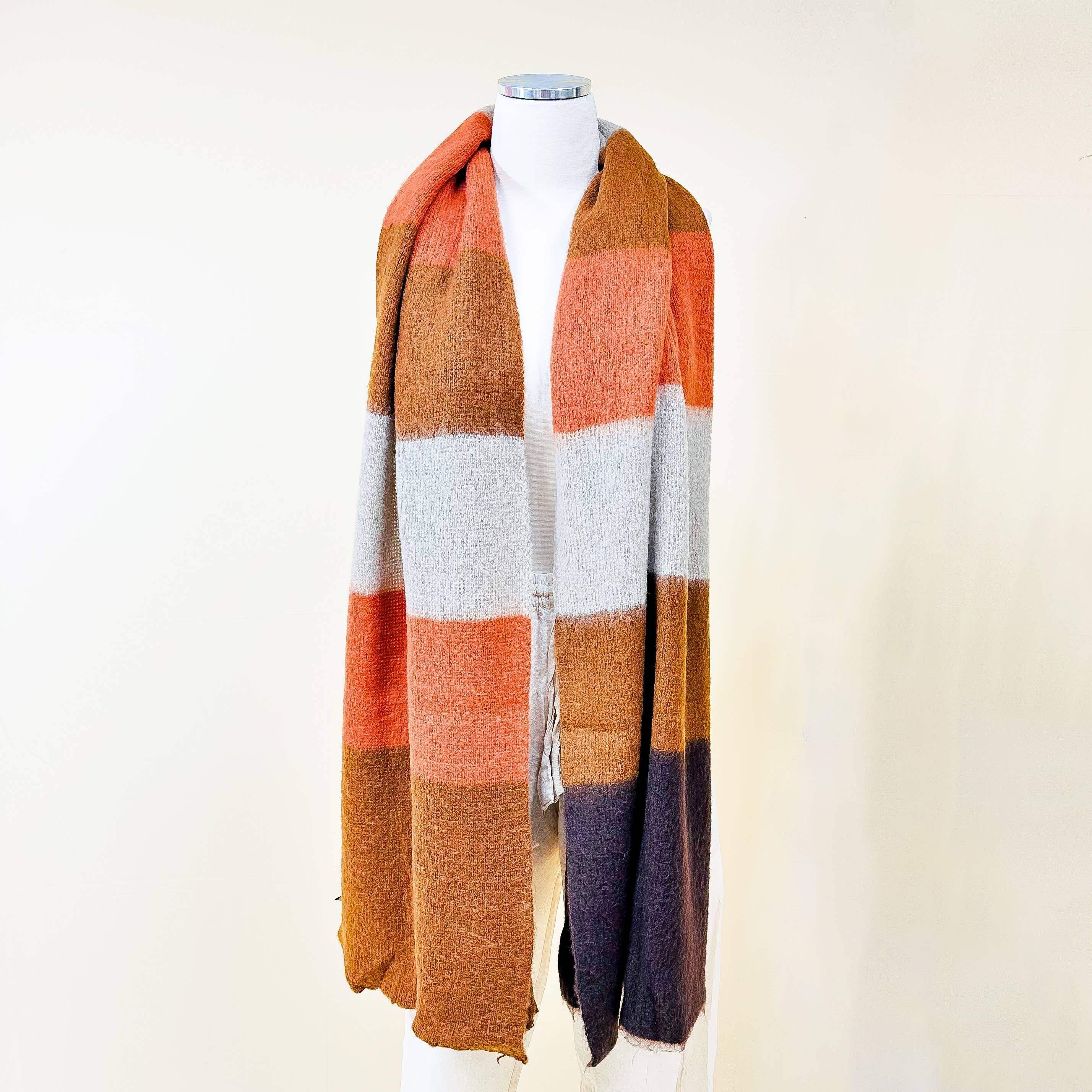 Karma Nepal Crafts – wholesale Scarf – Women's – Plaid Long Cashmere Feel Scarves9