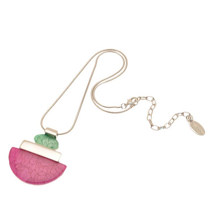 Fuchsia- und Mint-Deko-Halskette für den Großhandel von Miss Milly Limited