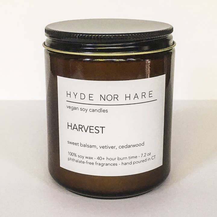 HYDE NOR HARE - Vente Bougie en bocal - Bougie végétalienne au soja HARVEST0