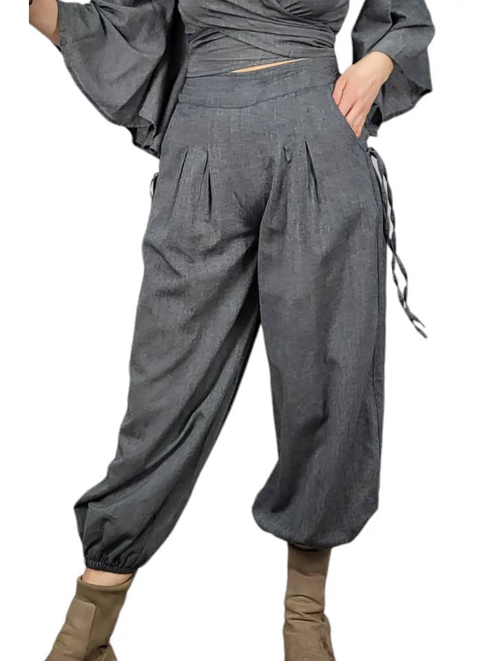 Ark Imports - Wholesale Broek - Dames - Stevige half-elastische katoenen broek2