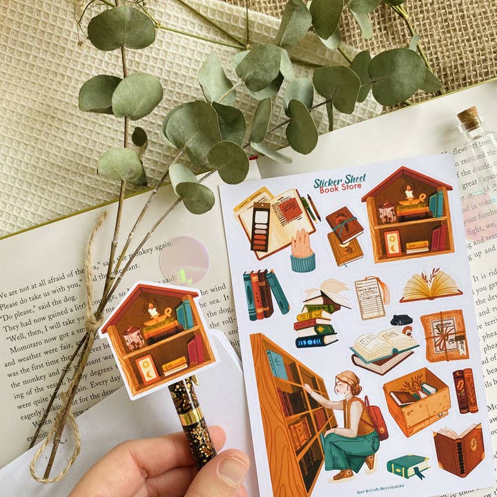 Split Moon Studios - Wholesale Sticker - Book Store Sticker Sheet Decorative Sticker7