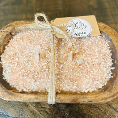 Crystal Dough Bowl Soy Candle- Baja Cactus for wholesale by Grant Candle Co.