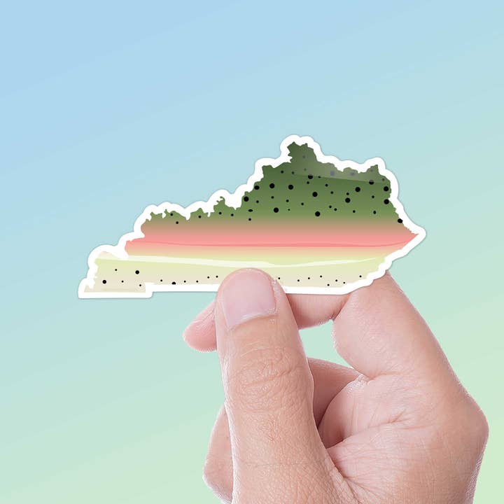 Sentinel Supply – wholesale Sticker – Rainbow Trout Kentucky Sticker, Fly Fishing Decal