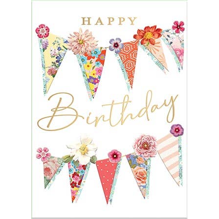 GREETING CARD HAPPY BIRTHDAY PARTY PENNANTS for wholesale by Punch Studio