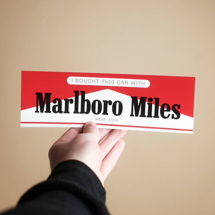 Mean Folk – wholesale Klistermärke – Marlboro Miles stötfångarklistermärke2