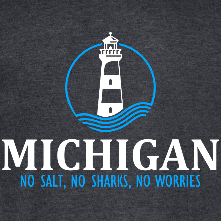 My State Designs – wholesale Screen printed t-shirt – unisex – T-Shirt: Michigan Lighthouse NSNSNW 1