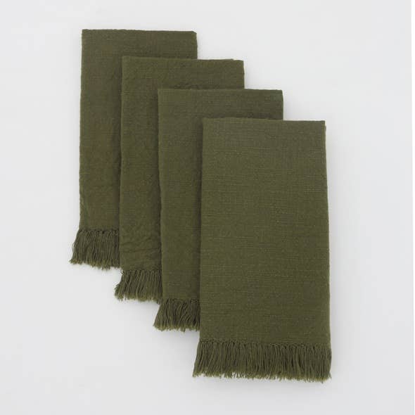 Raine & Humble - Wholesale Dinner & Cloth Napkin - Napkins Set/4 - Muse - Green2
