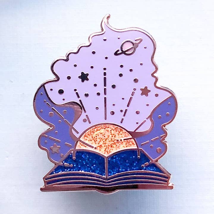 Pin esmaltado Starry Teller para venta al por mayor de Alum and Ink