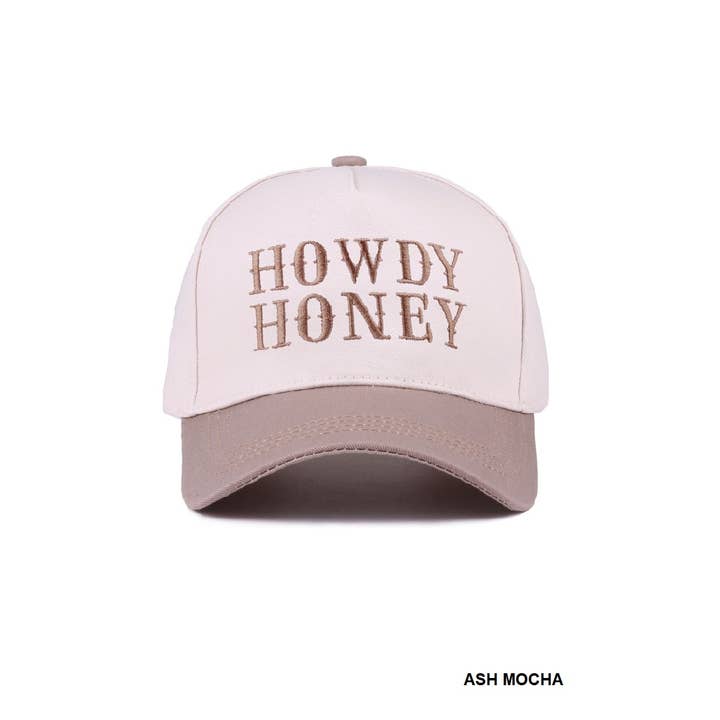 42POPS - Wholesale Baseball Cap - Women's - 1014 Howdy Honey Two Tone Canvas Cotton Cap SI-281194