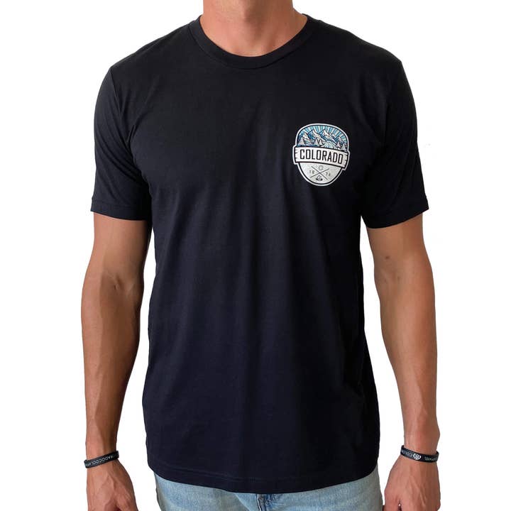 ColoradoCool Apparel - Wholesale Screen Printed T-Shirt - Men's - Whiteout - T-Shirt - Solid Black1