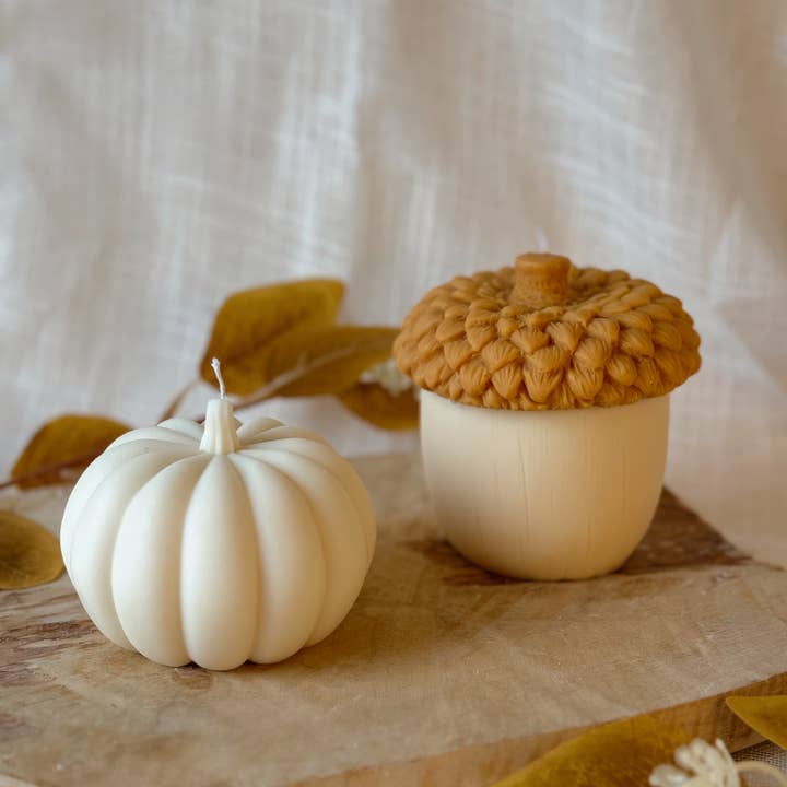 My Milky Candle – Engroshandel Gavelys – Håndlavet valnødlys lavet af rapsvoks, duft efter eget valg3