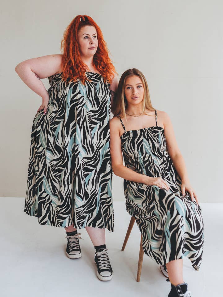 Zuri Zebra Pop Viscose Dress Skirt for wholesale by Turtledove London