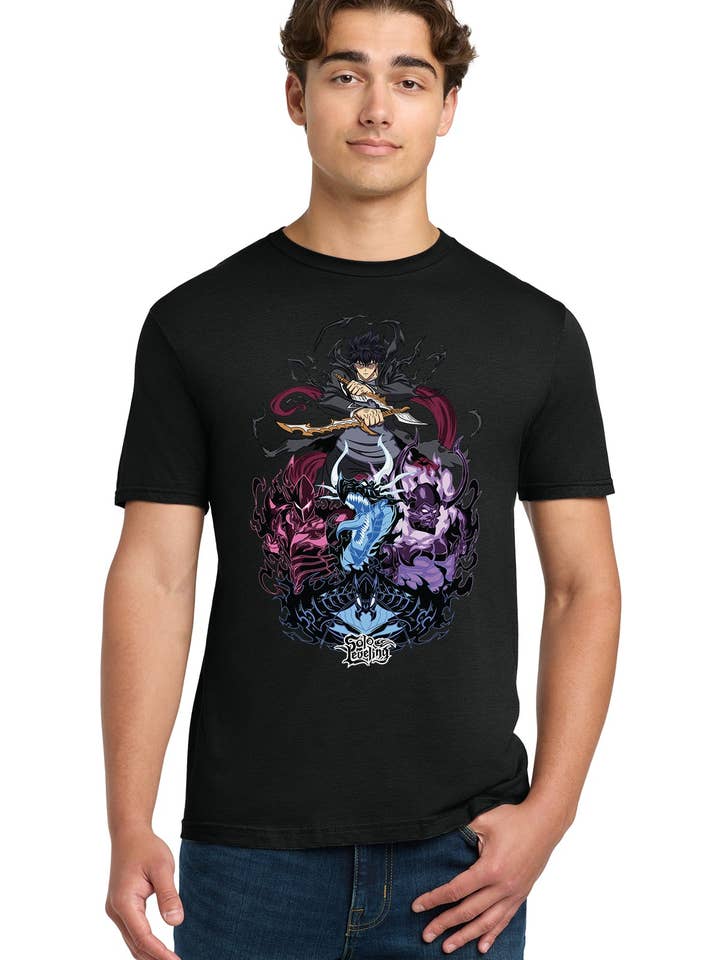 Fundom - Wholesale T-Shirt (Graphic) - Unisex - Solo Leveling Sung Jin-woo Adult Unisex T-Shirt1