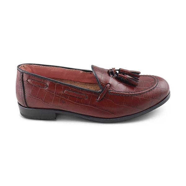 Otisopse - Wholesale Loafers - Women's - Burgundy crocodile loafers in leather0
