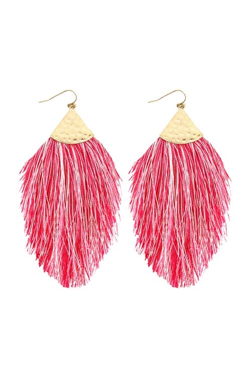 MYS Wholesale Inc - Wholesale Tassel Earrings - Tassel With Hammer Metal Hook Drop Earrings27