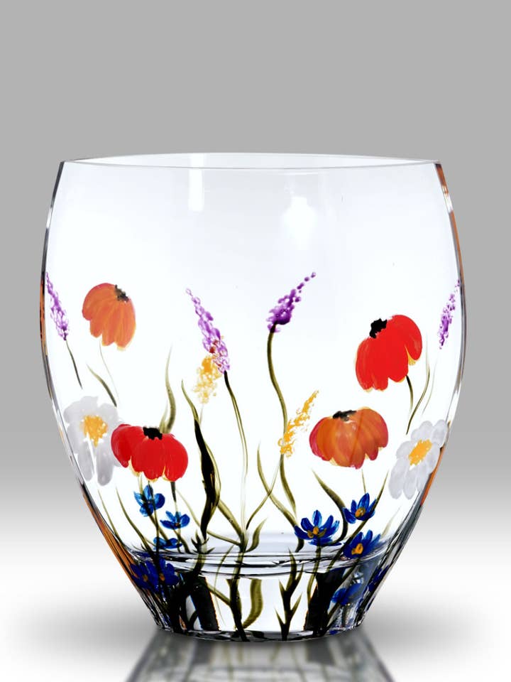 Weide - 21 cm Gebogen Vaas voor wholesale door Nobile Glassware Ltd.