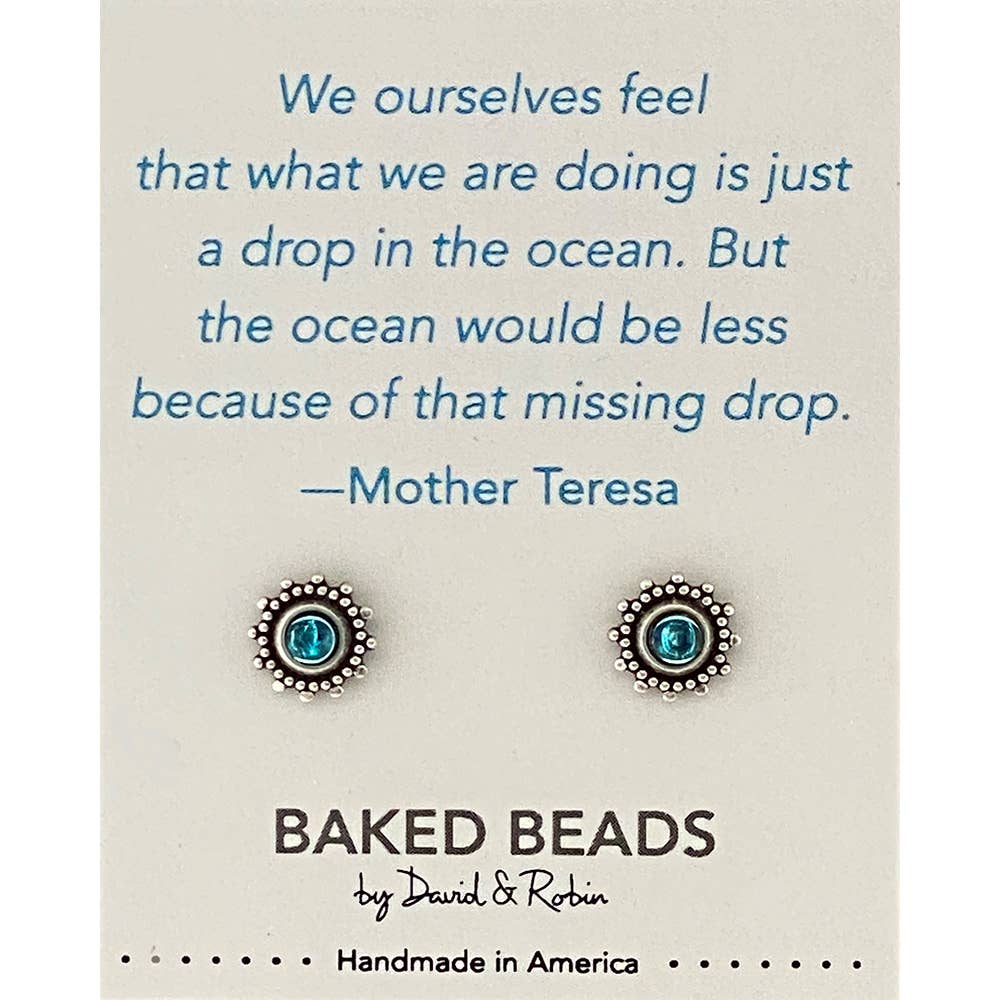 Baked Beads - Wholesale Stud/Post Earrings - Quotestone Post6