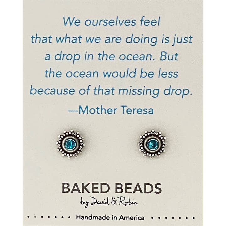 Baked Beads - Wholesale Stud/Post Earrings - Quotestone Post6