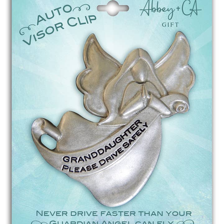 Abbey & CA Gift - Wholesale Car Decorative Charm - Women's - Granddaughter Angel Visor Clip