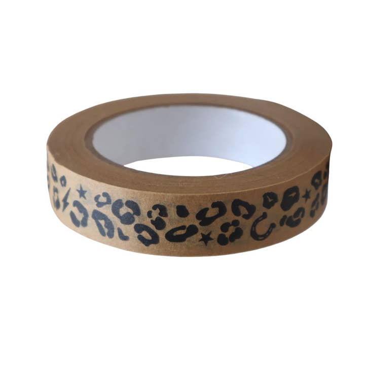 Petra Boase Ltd (US Duties Paid) - Wholesale Tape - Eco Paper Adhesive Tape | 50m | Kraft Leopard Print4