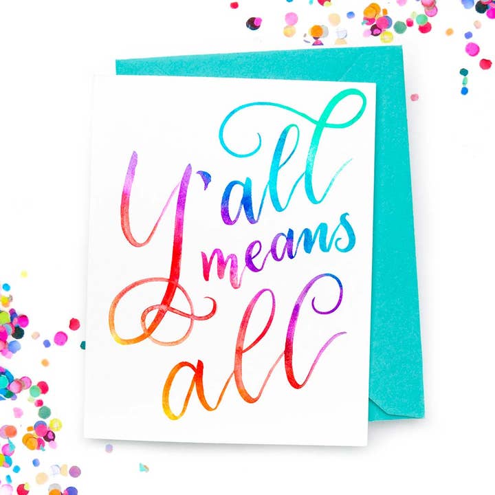 Y’all Means All Card — Coming Out Card for wholesale by CharmCat
