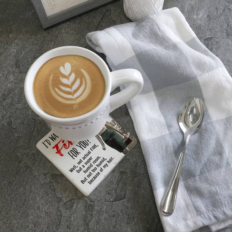 Tipsy Coasters & Gifts - Venta al por mayor Posavasos - Posavasos con texto en inglés «Caminaría a través del fuego por ti» Posavasos3