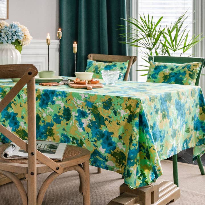 ACCITY - Wholesale Tablecloth - TIE-DYE CAMOUFLAGE PRINTED PASTORAL TABLECLOTH_CWMM0975