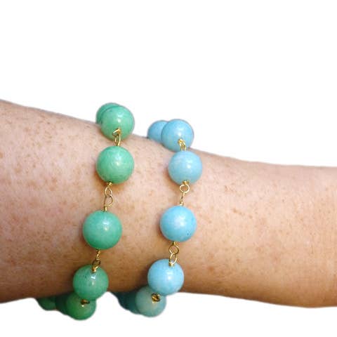 Luxury Palm Beach Gemstone Beaded Bracelet for wholesale by PARADISE BEACH COMPANY