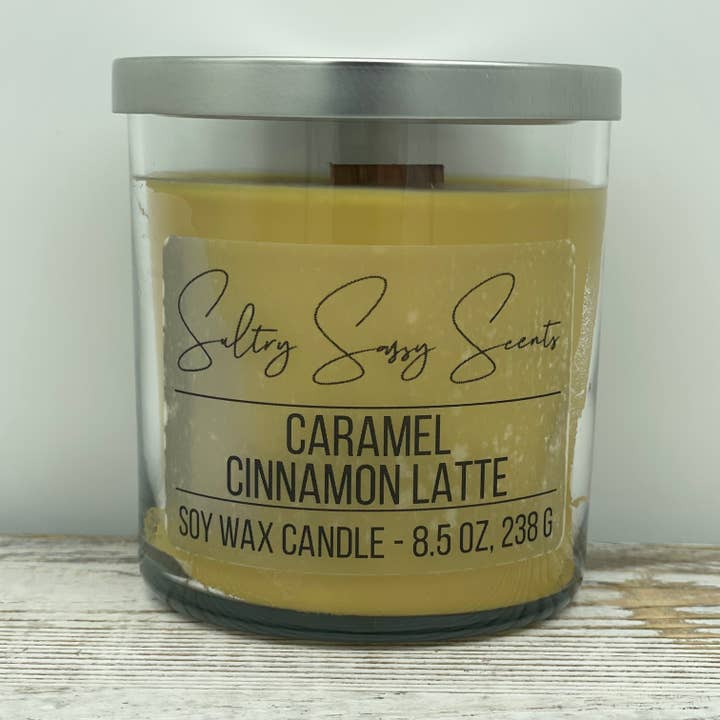 Caramel Cinnamon Latte - Vela de cera de soja para venta al por mayor de Sultry Sassy Scents
