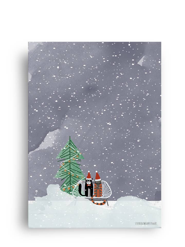 cartolina - serie Natale - Ot en Sien festeggia il Natale per la vendita all'ingrosso da parte di STUDIOZWAANSTRAAT